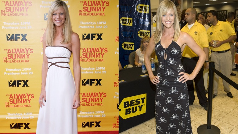 Kaitlin Olson in 2006 and 2007 posing in dresses