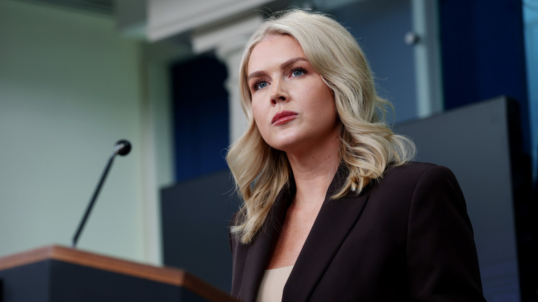 Karoline Leavitt in a black blazer