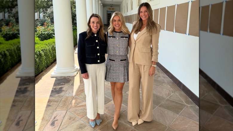 Karoline Leavitt posing with Meghan Bauer and Margo Martin