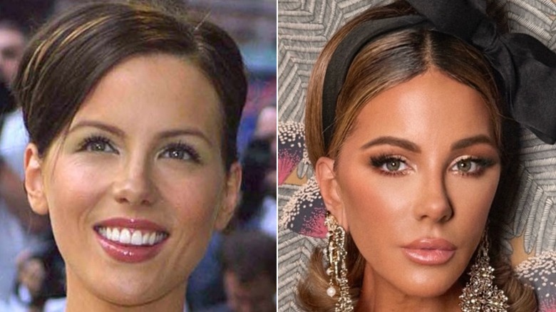 Kate Beckinsale in 2001 and in 2025