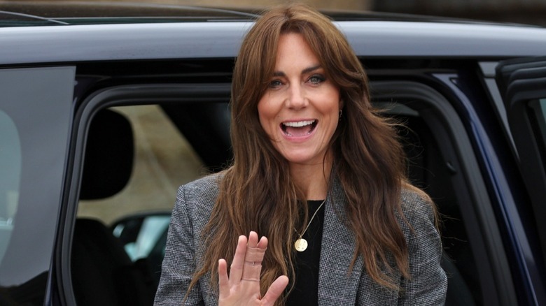 Kate Middleton with curtain bangs