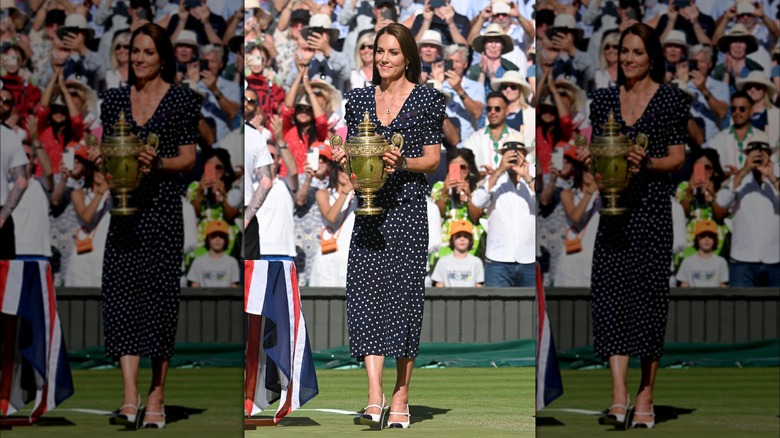 Princess Kate in Mary Janes and polka dots