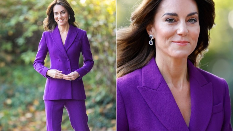 Kate Middleton makes an appearance in a purple suit