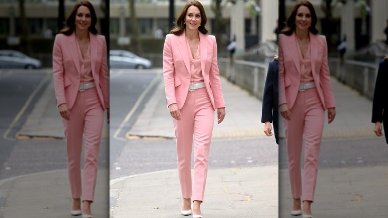 Princess Catherine makes an appearance wearing a pink suit
