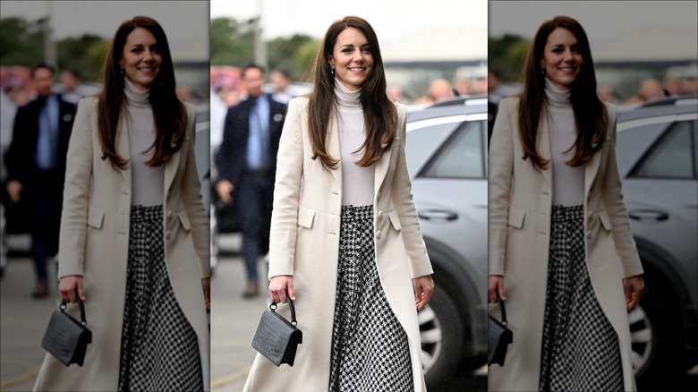 Kate Middleton wearing cream coat
