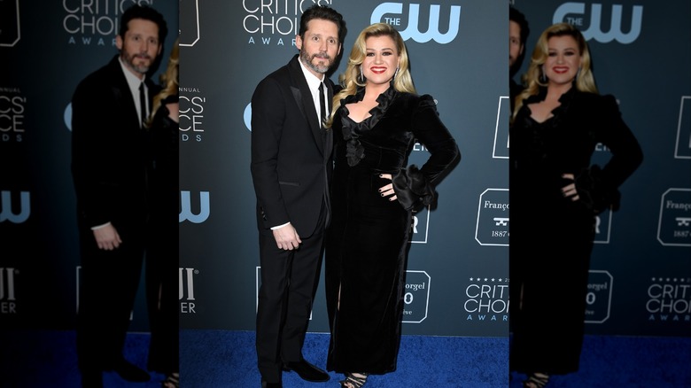 Brandon Blackstock and Kelly Clarkson smiling