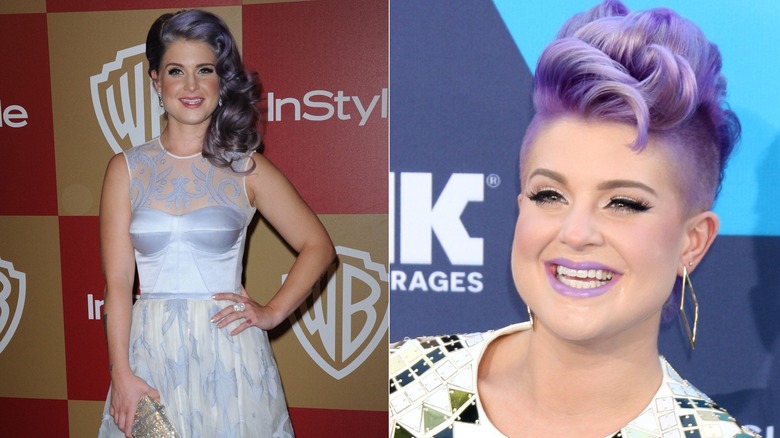 Kelly Osbourne with her lavender hair