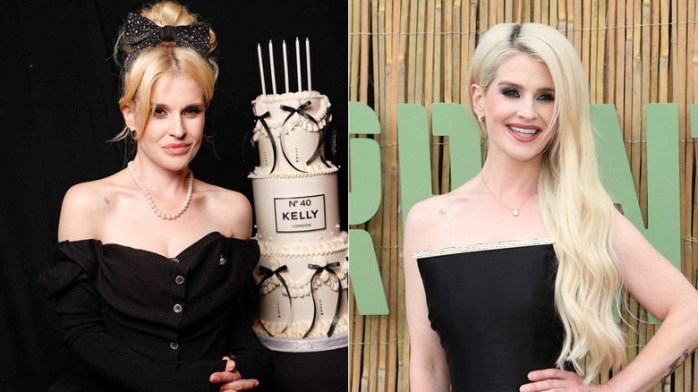 Kelly Osbourne with icy white and silver hair