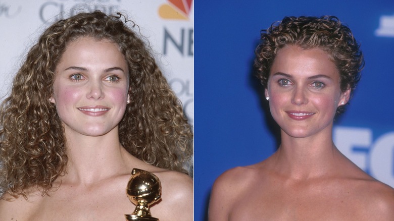 Keri Russell before and after her big chop as Felicity