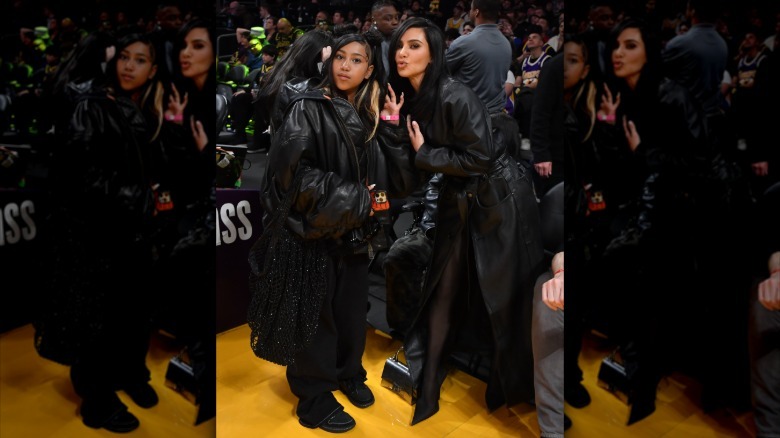Kim Kardashian and North West in 2024