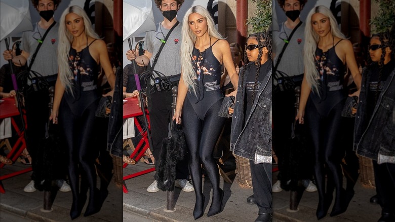 Kim Kardashian black pantaboots