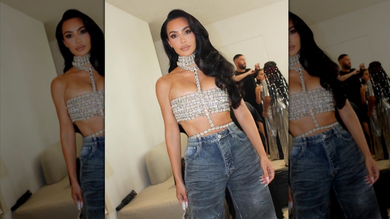 Kim Kardashian in crop top