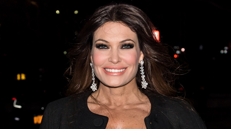 Kimberly Guilfoyle with drop earrings