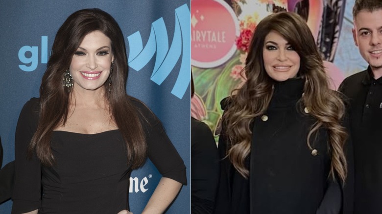 A side-by-side of Kimberly Guilfoyle with side parts in 2013 and 2026