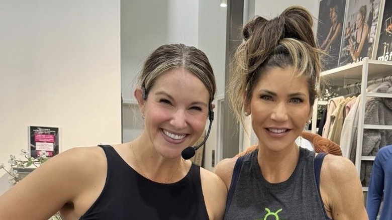 Kristi Noem's updo at the gym