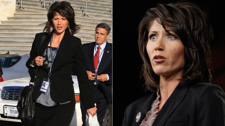 Kristi Noem with a lob in 2010.