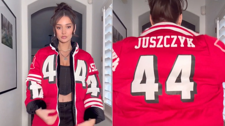 Kristin Juszczyk in her custom jacket