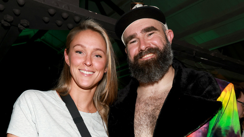 Jason and Kylie Kelce smiling