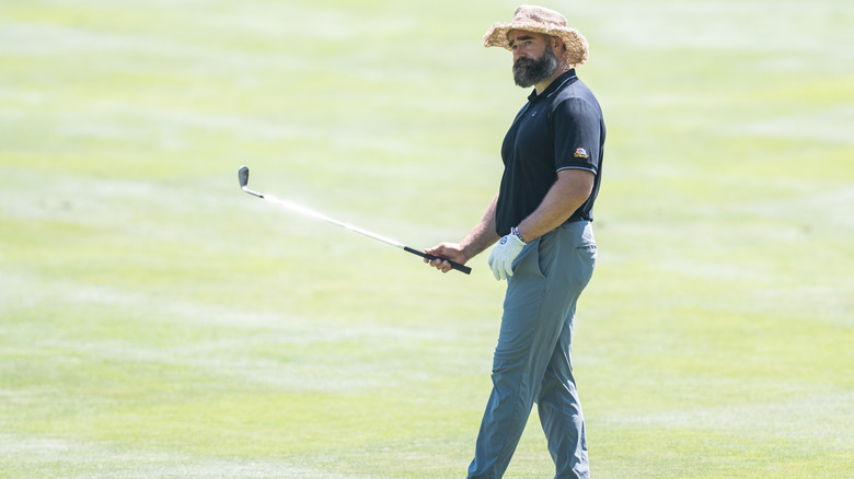 Jason Kelce playing golf