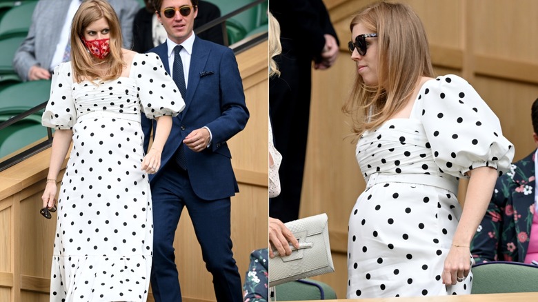 Princess Beatrice and Edoardo Mopelli Mozzi at Wimbledon in July 2021