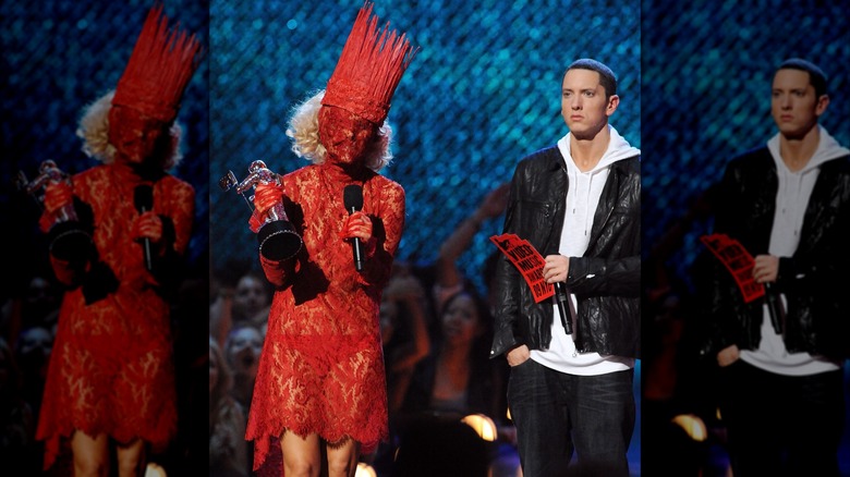 Lady Gaga in red lace