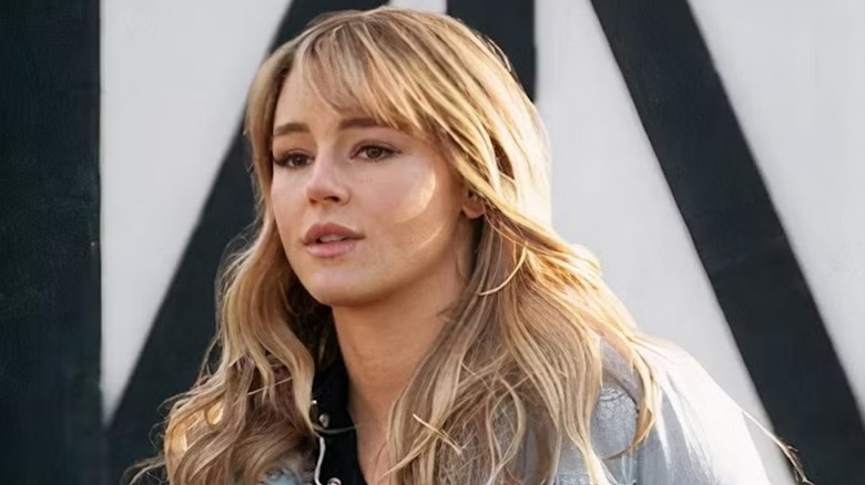 Hassie Harrison playing Laramie in a still from 