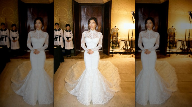 Lauren Sánchez Bezos in her white wedding dress