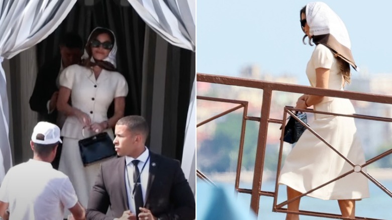 Lauren Sánchez with the Kelly Midas purse