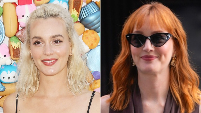 Leighton Meester with blond and red hair