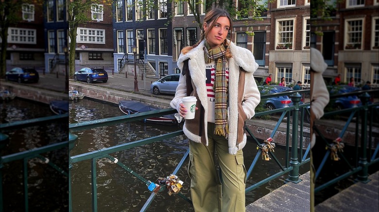 Green and brown outfit