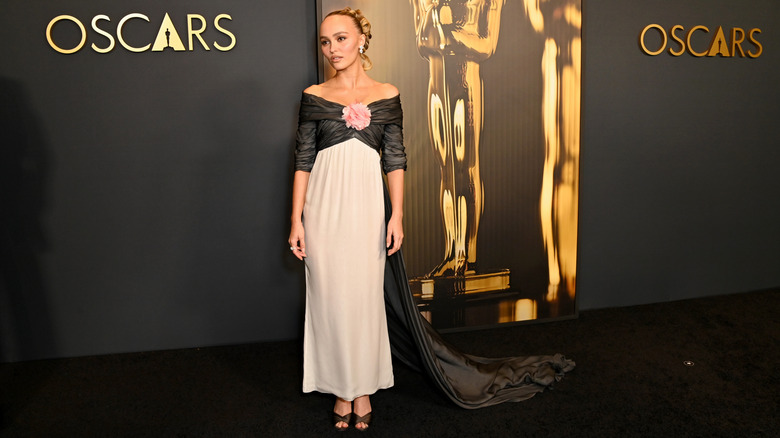 Lily-Rose Depp at the 2024 Governor's Awards in a gown