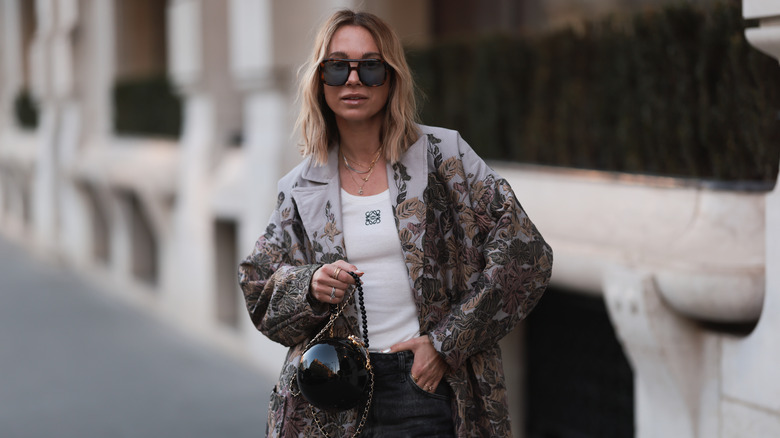 Woman wearing Loewe tank top