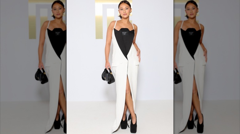 Lola Tung at a Paris Fashion Week in 2024.