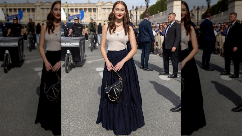 Lola Tung at Paris Fashion Week in 2023.