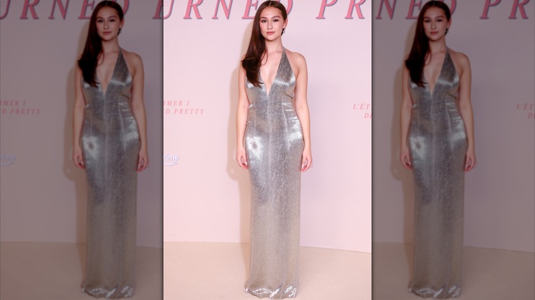 Lola Tung at a "The Summer I Turned Pretty" photocall in 2025.