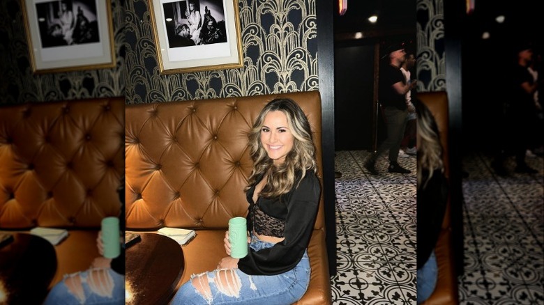 Woman with balayage hair color