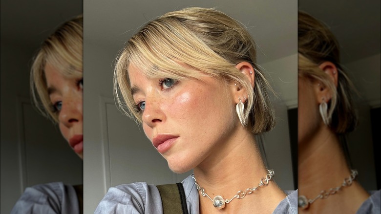 woman with black mascara