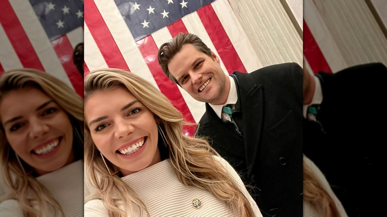 Ginger Gaetz and Matt Gaetz smiling for a selfie