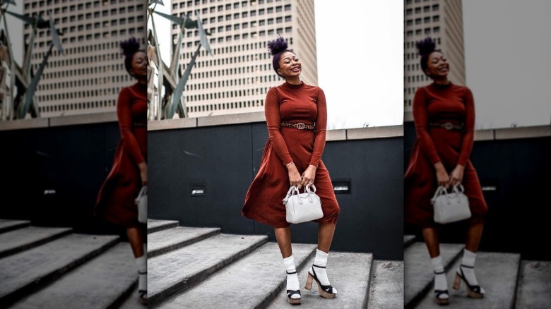 Wearing socks with sandal heels