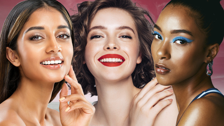 Women wearing attractive makeup