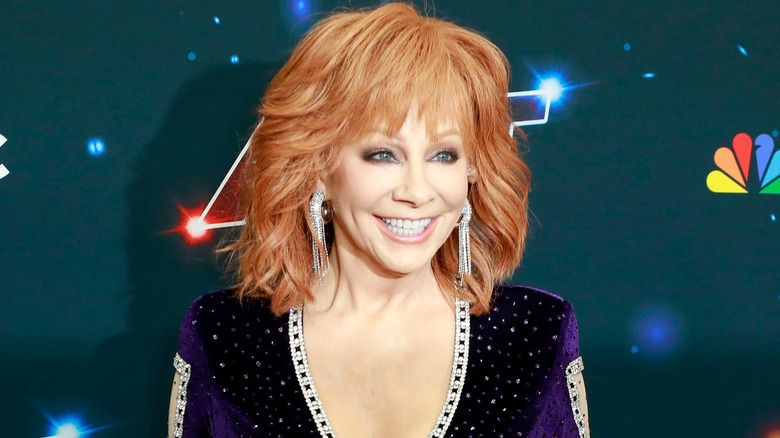 Reba McEntire in a purple dress