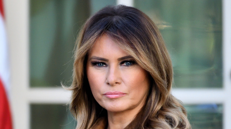 Melania Trump with wavy hair