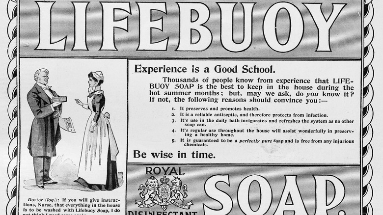 Classic advertisement for Lifebuoy soap