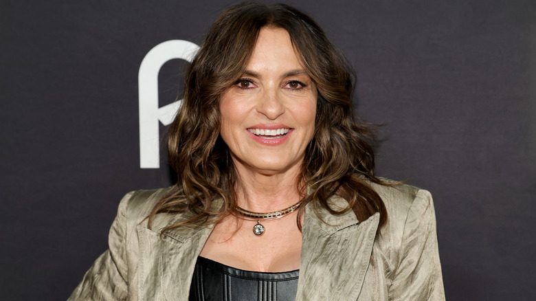 Mariska Hargitay poses as she promotes her documentary