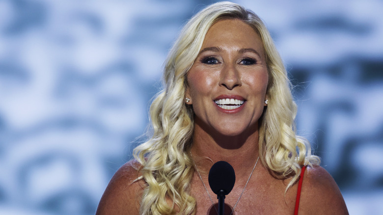 Marjorie Taylor Greene with curly hair