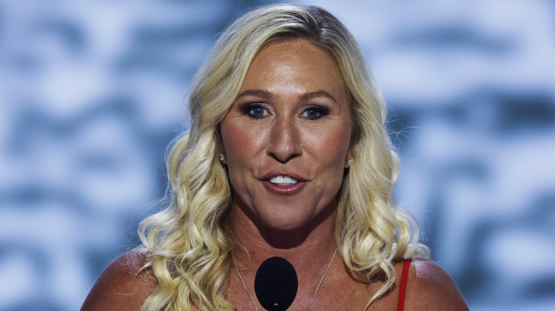 Marjorie Taylor Greene with heavy makeup