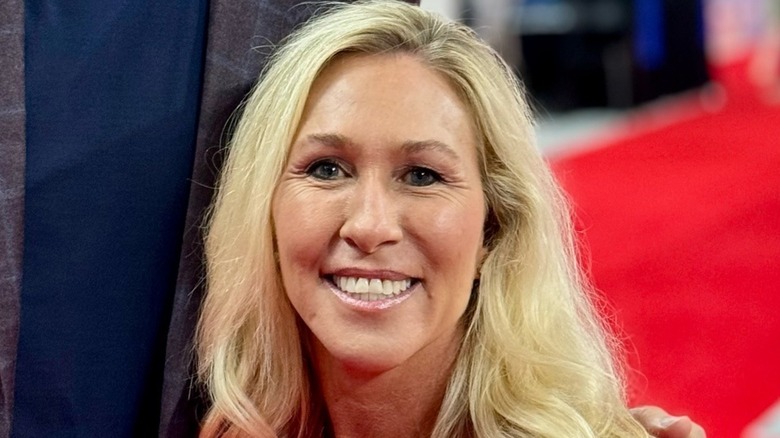 Marjorie Taylor Greene with loose waves