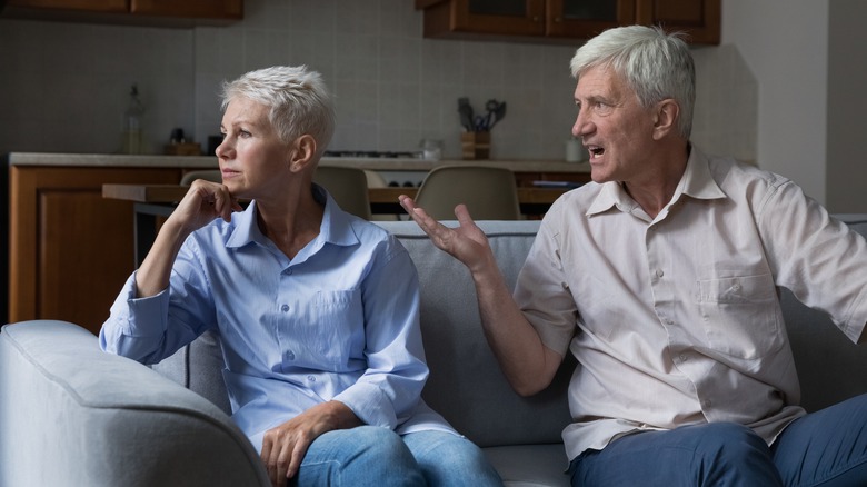 Older couple having argument