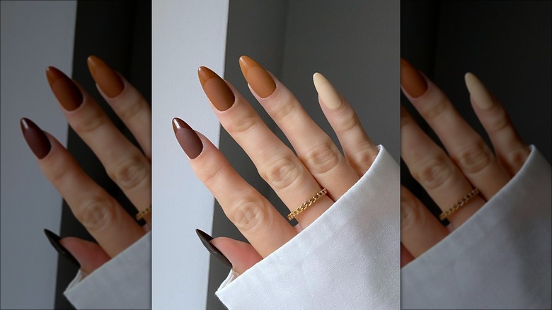 Woman with invisible french nail