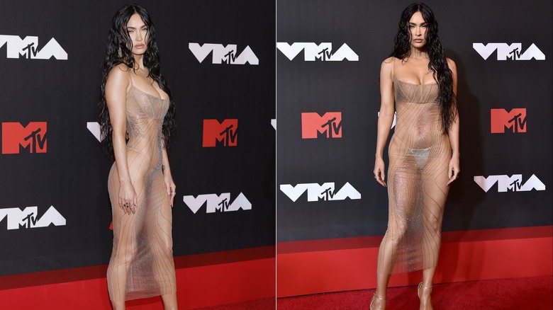 Megan Fox in a sheer dress